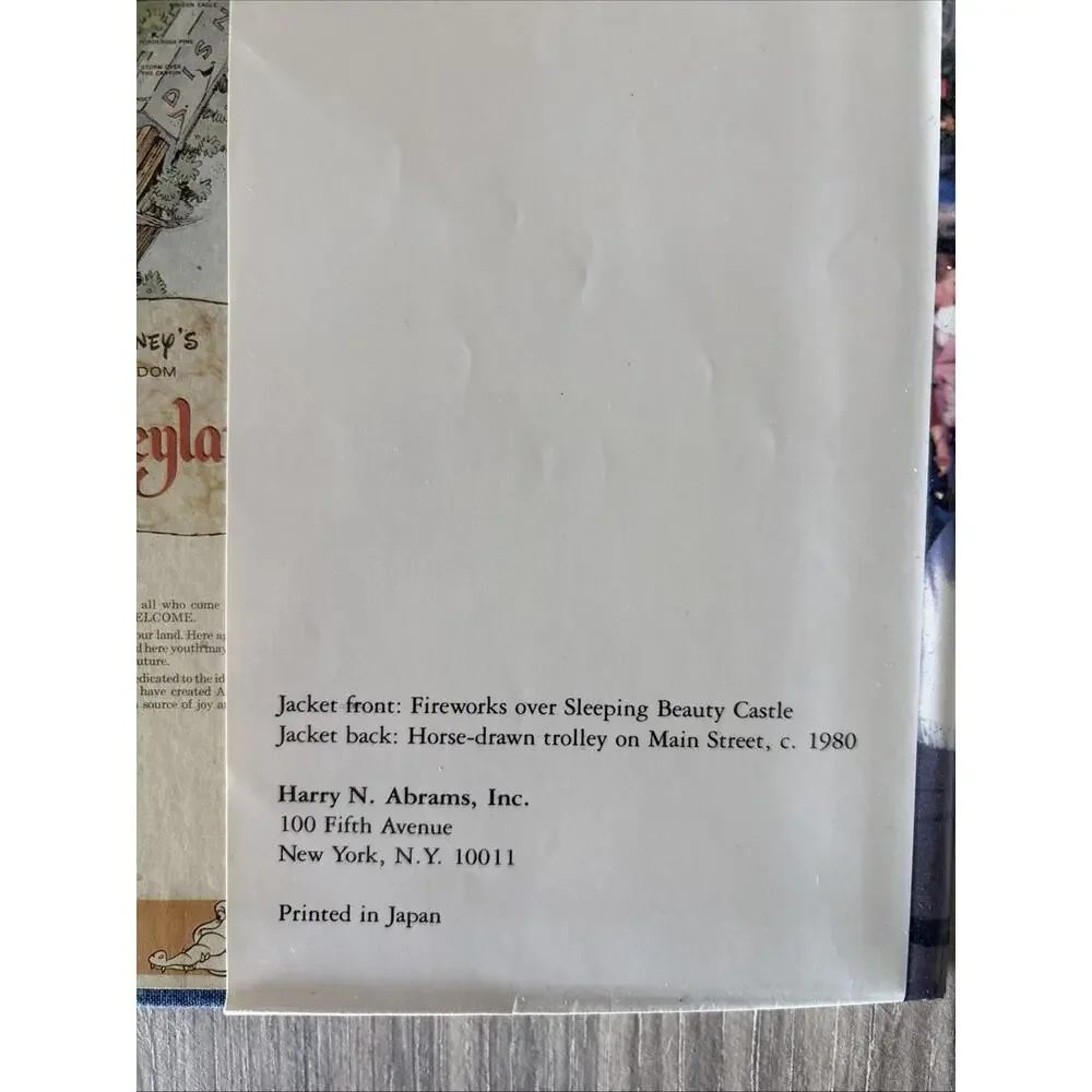 Disneyland Inside Story Randy Bright 1987 Hardcover Book w/ Dust Jacket Disney